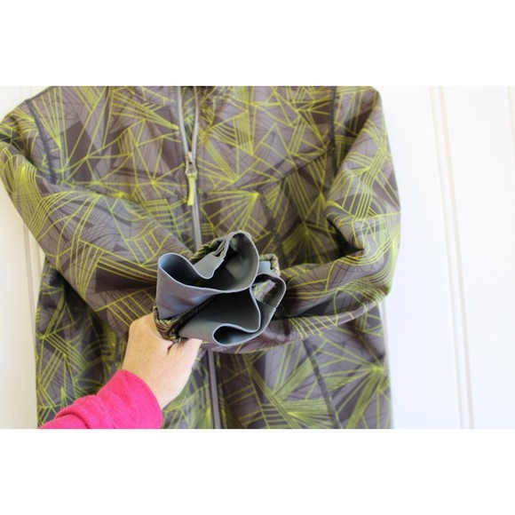 LL Bean Boys Size M 10-12 Fleece Lined Nylon Full Zip Gray Green Coat Jacket‎ - Picture 8 of 10